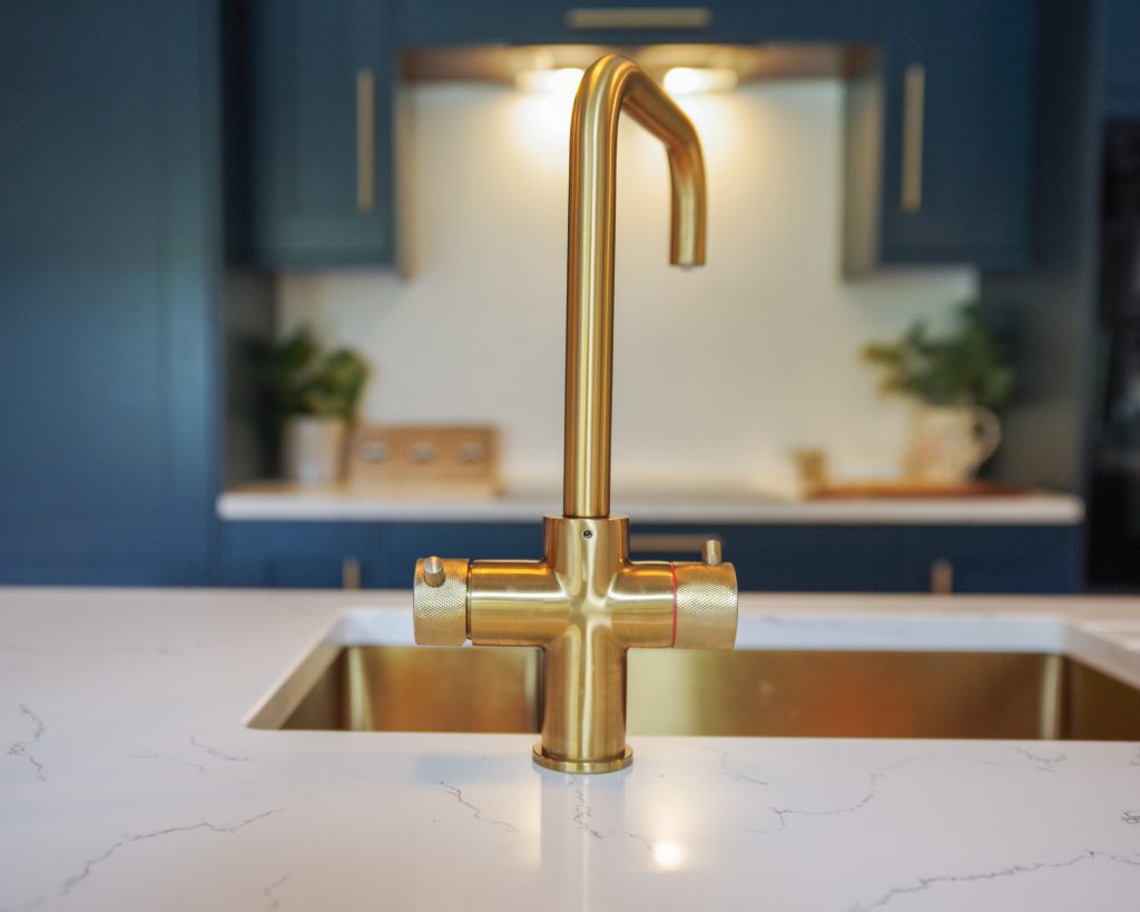 Gold Kitchen Tap and Sink